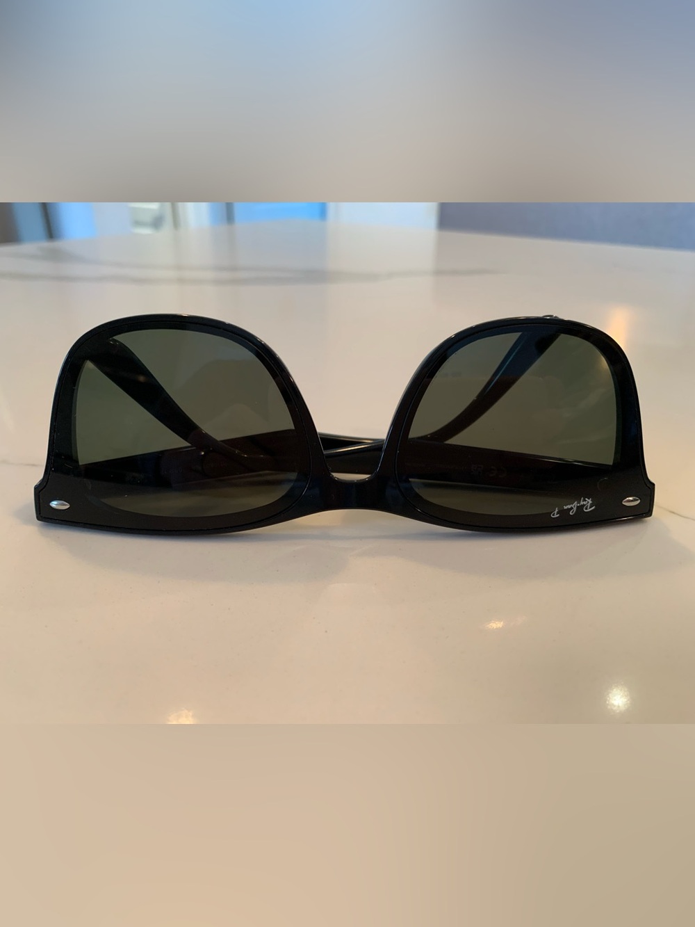 Ladies Black Oversized Sunglasses - Ray Bans.